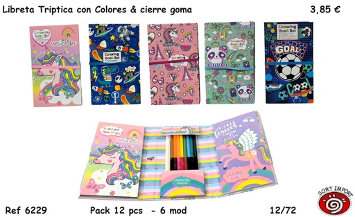 [881344] LIBRETA TRIPTICA&COLORES 6229