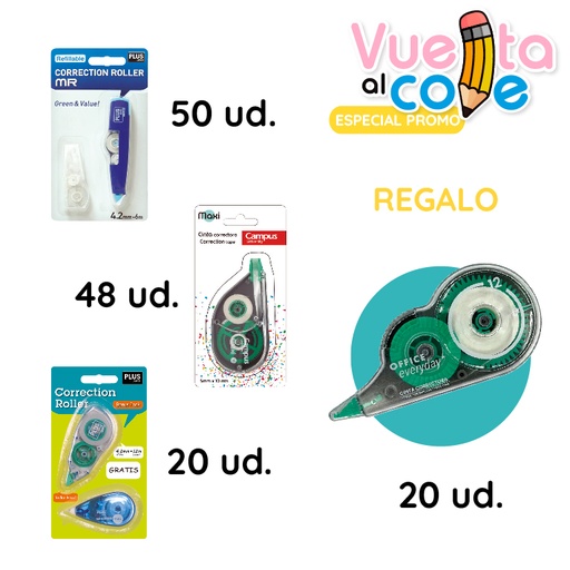 [863225] LOTE CORRECTOR CINTA PLUS-CAMP