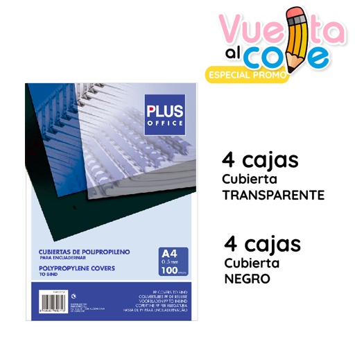 [863228] LOTE CUBIERTA PLUS PP A4 0,5MM