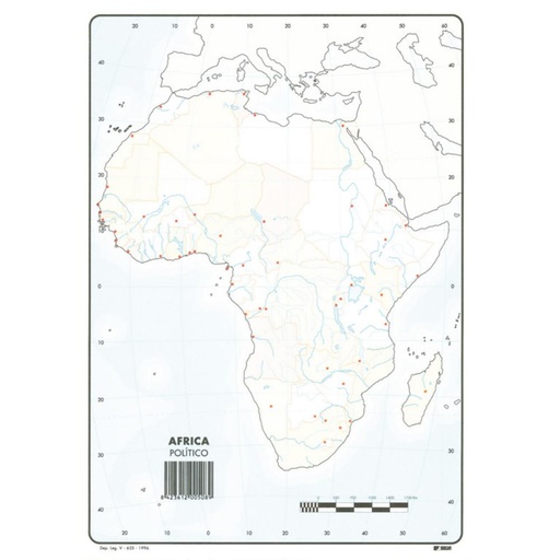 [630360] MAPA MUDO AFRICA POLITICO