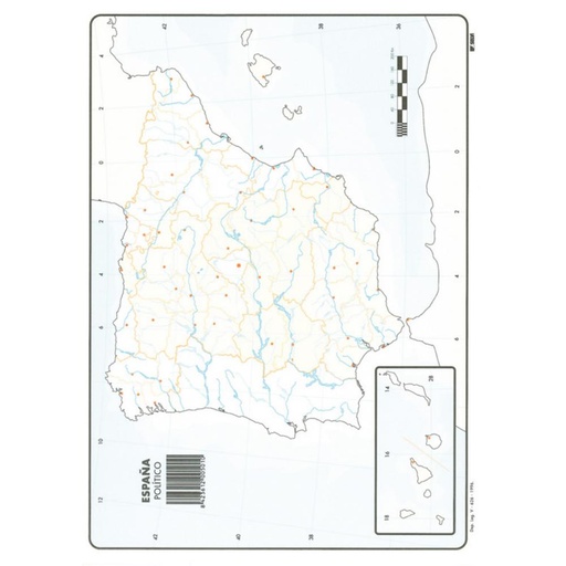 [630350] MAPA MUDO ESPAÑA POLITICO