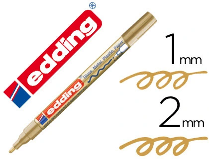 [122224] MARCADOR EDDING TINTA OPAC.ORO