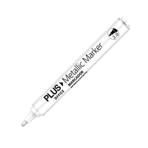 [081427] ROTULADOR ESPECIAL PLUS OFFICE METALLIC MARKER 2 MM. BLANCO