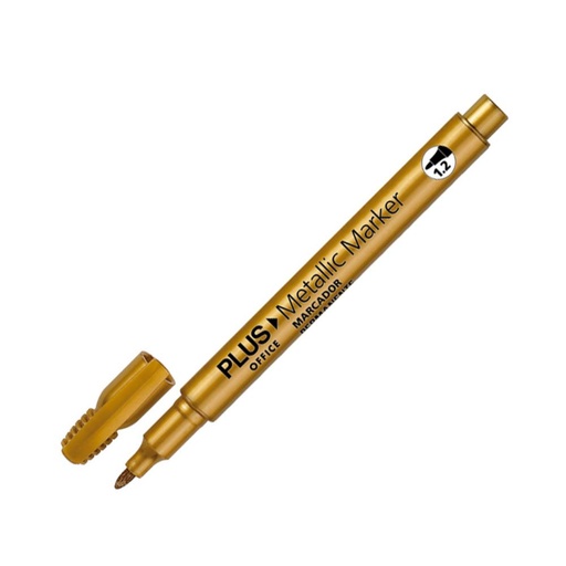 [080602] ROTULADOR ESPECIAL PLUS OFFICE METALLIC MARKER 1,2 MM. ORO