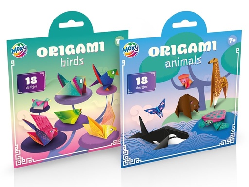 [000482] PAPEL ORIGAMI PAJAROS/ANIMALES 12H 21X20CM