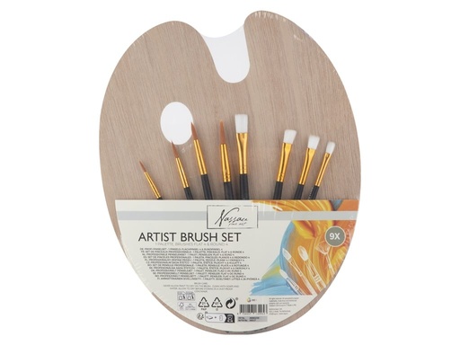 [789439] PALETA MADERA+PINCEL.AR0822/GE