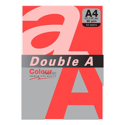 [003212] PAPEL DOUBLE A A4 80GR 25H ROJ