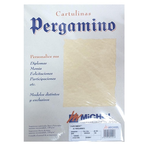 [002916] PAPEL PERGAMINO A4 25H PARC.OC
