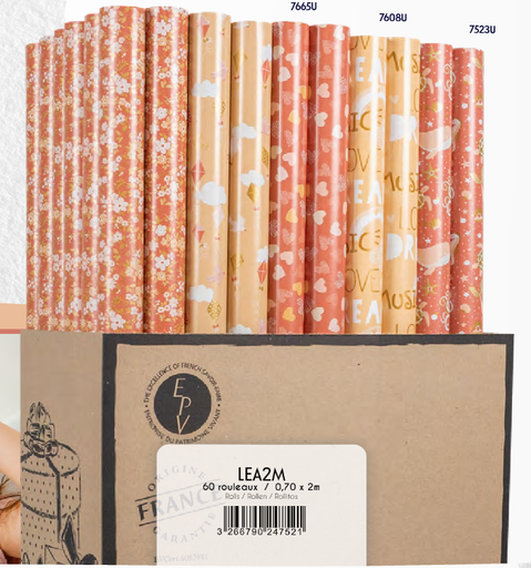 [881780] PAPEL REGALO 0,70X2M LEA2M T.T. (60ud)