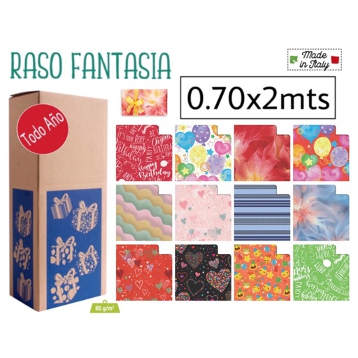 [784934] PAPEL REGALO TT FANTASIA 0,70x2MTRS (50u)