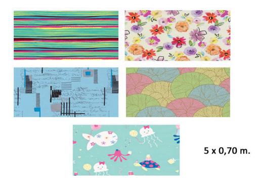 [879860] PAPEL REGALO TT SURTIDO 0.70x5MTRS (30u)
