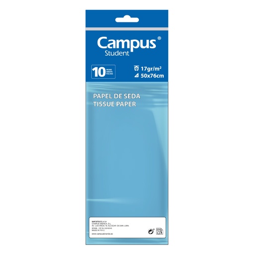 [600153] PAPEL SEDA 10 H CELESTE MAKRO