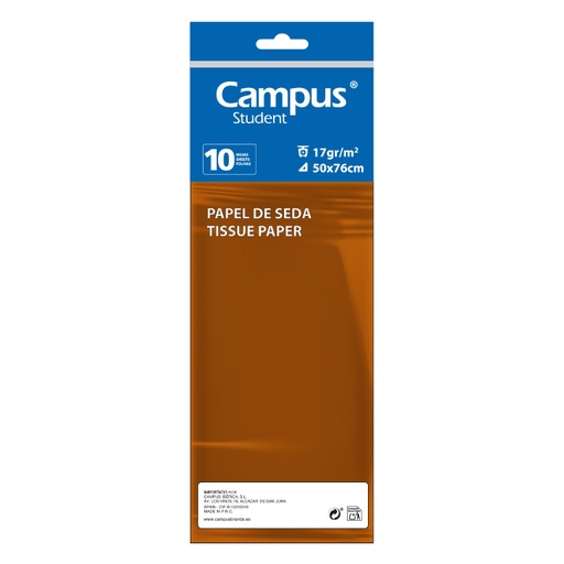 [600154] PAPEL SEDA 10 H MARRON MAKRO