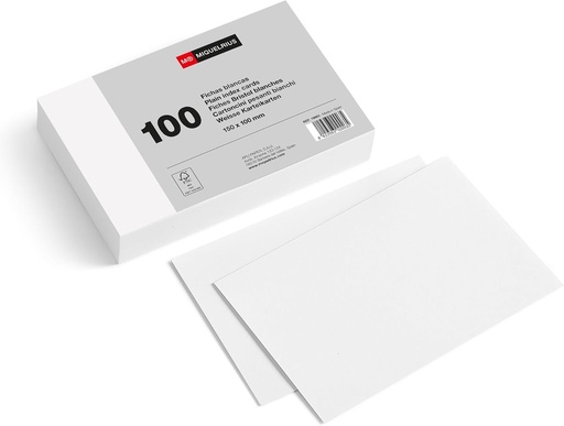 [072849] PAQUETE FICHAS LISAS 160X215 100UD