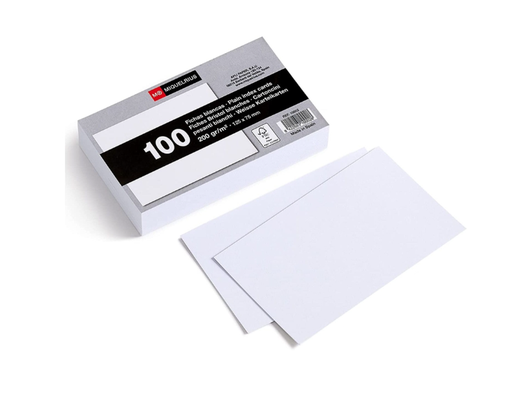 [072846] PAQ.FICHAS LISAS 75X125 100UD