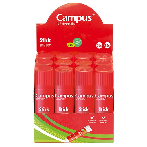 [040835] PEGAMENTO EN BARRA CAMPUS UNIVERSITY STICK 36G 12 UD