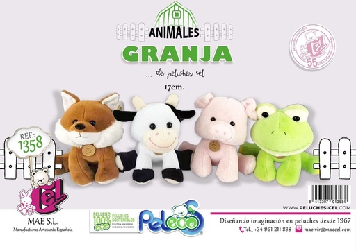 [000806] PELUCHE ANIMALES GRANJA SURTIDOS
