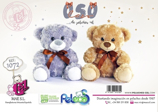 [000803] PELUCHE OSO LAZO 2 COLORES