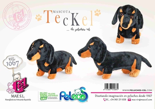 [000802] PELUCHE PERRO TECKEL 2 COLORES