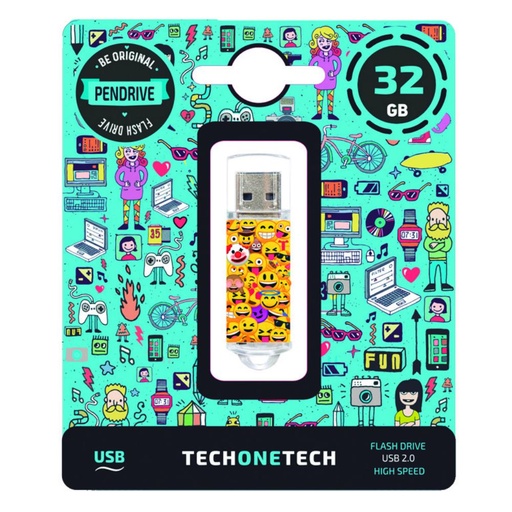 [247609] PENDRIVE TECH1TECH 32GB EMOJIS
