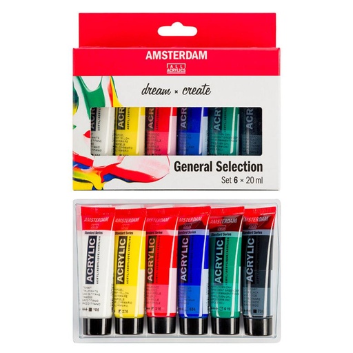 [600421] PINTURA ACRILICA AMSTERDAM 6 COL