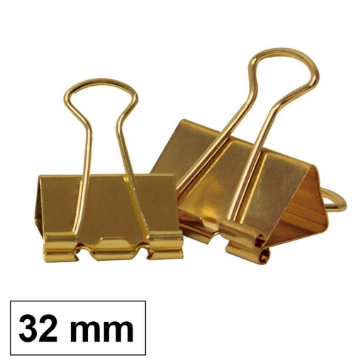 [040630] PINZA REVERSIBLE 30mm DORADA 12U