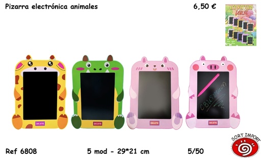 [000265] PIZARRA ELECTRONICA ANIMALES 6808
