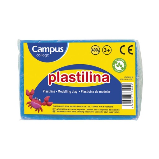 [630929] PLASTILINA GRANDE 400G AZUL CLARO