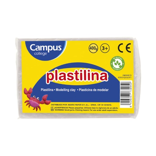 [630930] PLASTILINA GRANDE 400G BLANCO