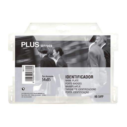[181111] PORTAPASES DE SEGURIDAD PLUS OFFICE 54X85MM 30UD