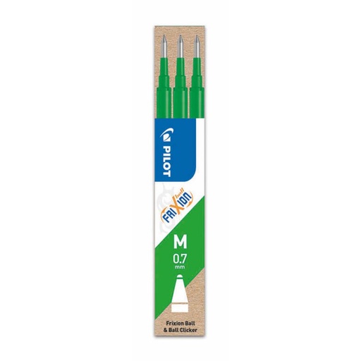[118875] RECAMBIO BOLÍGRAFO PILOT FRIXION BALL VERDE BLÍSTER /3 UD.