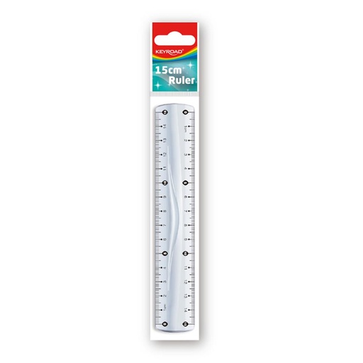 [610002] REGLA KEYROAD PLASTICO 15CM