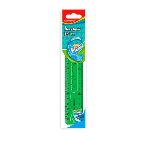 [610005] REGLA KEYROAD PLASTICO 15CM FL