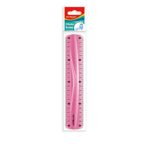 [610006] REGLA KEYROAD PLASTICO 20CM FL