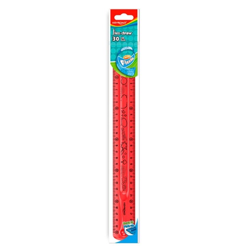 [610008] REGLA KEYROAD PLASTICO 30CM FL