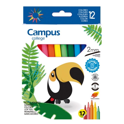 [630561] ROTULADOR CAMPUS 2MM LAV.12COL