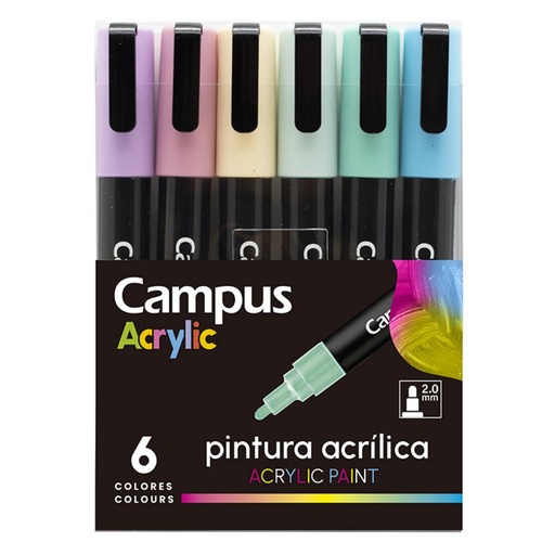 [081270] ROTULADOR CAMPUS ACRILICO PC-5M 6COL