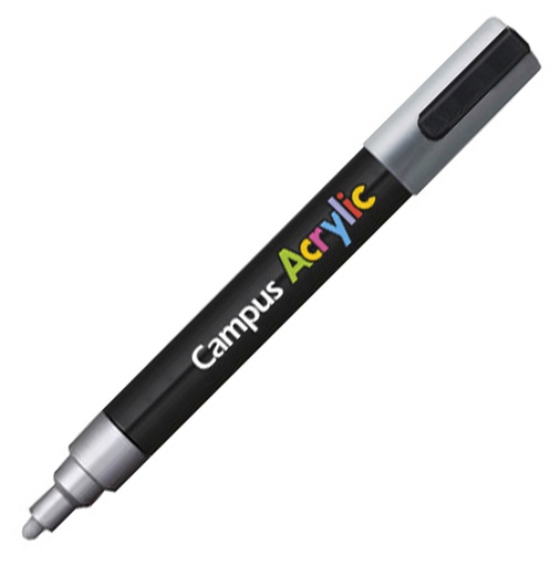 [081276] ROTULADOR CAMPUS ACRYLIC 2.5MM PLATA