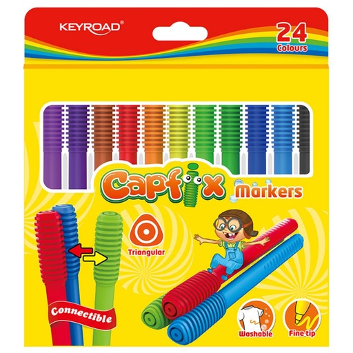 [640024] ROTULADOR KEYROAD CAPFIX 24COL