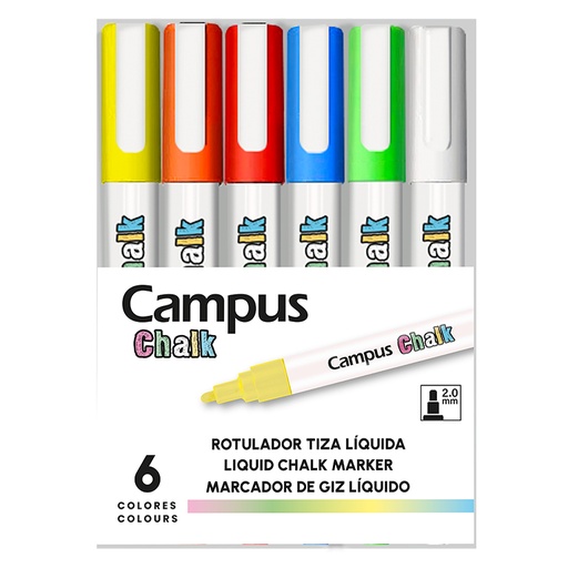 [081684] ROTULADOR TIZA LIQUIDA CHALK 6U FLUOR