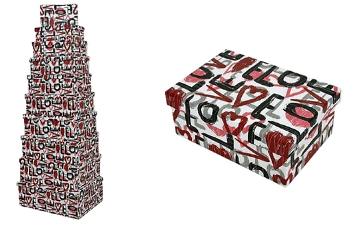 [879305] SET 10 CAJAS CARTON LOVE