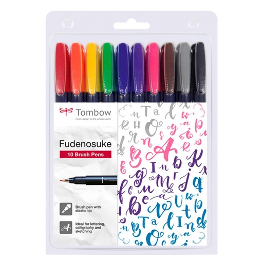 [600507] SET CALIGRAFIA TOMBOW BRUSH 10C