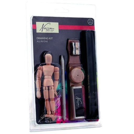 [600482] SET DIBUJO NASSAU CARBONCILLO