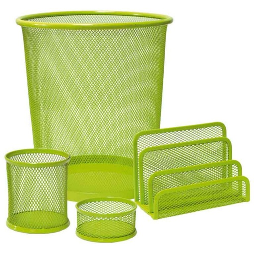 [040655] SET ESCRITORIO REJILLA 4U VERDE