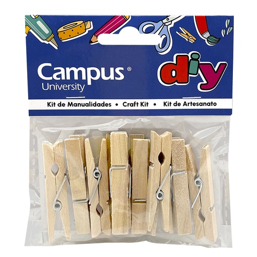 [630969] SET MANUALIDADES CAMPUS PINZA GR NATURAL 10U