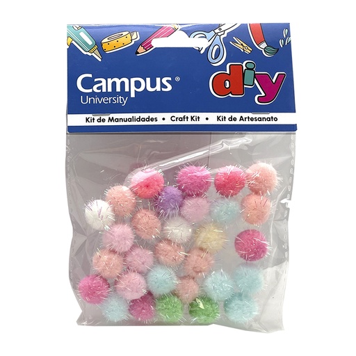 [630975] SET MANUALIDADES CAMPUS POMPON GLIT 30U