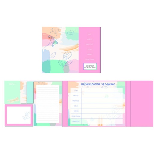 [003273] SET ORGANIZADOR SEMANAL PASTEL