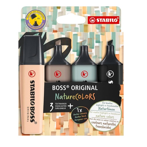 [081645] ROTULADORES STABILO BOSS SURTIDO NATURE 70/4-2-5 4UD