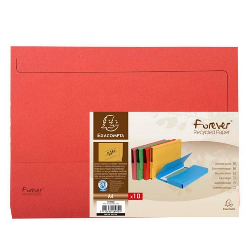 [180819] SUBCARPETA EXACOMP A4 BOLSA ROJO 46975E