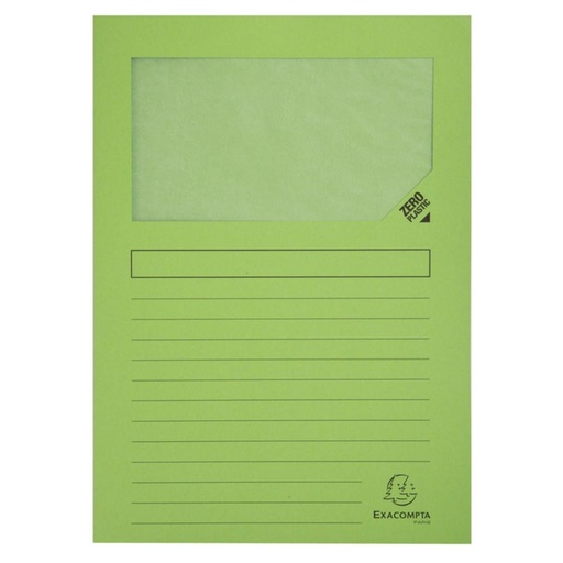 [180820] SUBCARPETA VENTANA A4 EXACOMPTA 120G VERDE 25UD